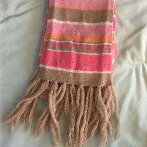 Arizona Jean Company pink & tan scarf.